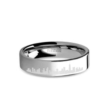 Load image into Gallery viewer, Chicago City Skyline Cityscape Laser Engraved Tungsten Ring