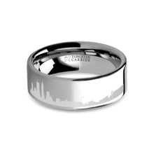 Load image into Gallery viewer, Indianapolis City Skyline Cityscape Engraved Tungsten Ring