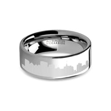 Load image into Gallery viewer, Oakland City Skyline Cityscape Laser Engraved Tungsten Ring
