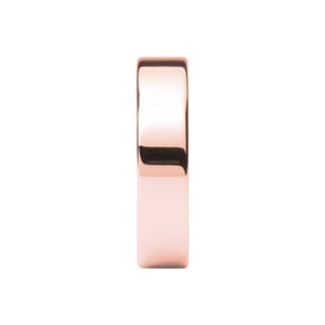 Radioactive Symbol Logo Engraving Rose Gold Tungsten Wedding Ring